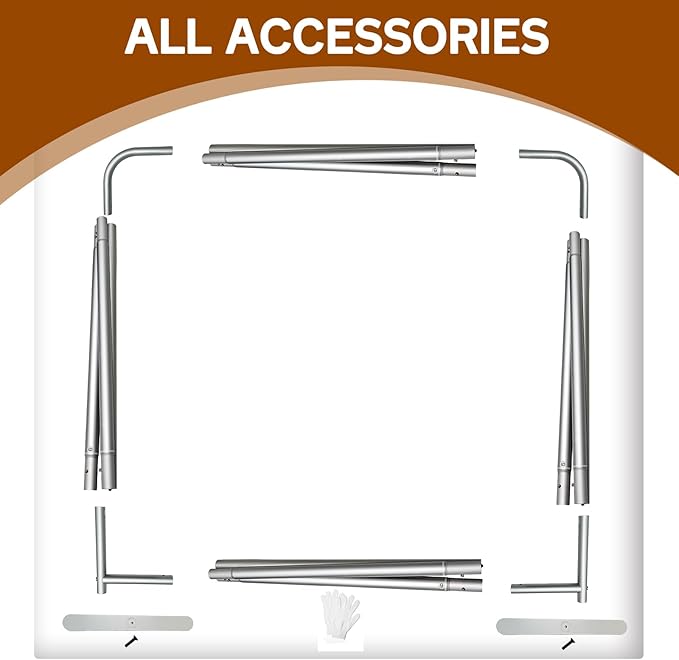 8x8 Aluminum Backdrop Frame – Tool-Free Click System